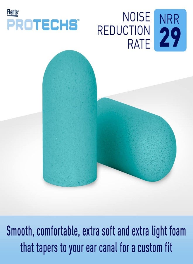 Flents Protechs Reusable Super Sleep Ear Plugs, Ideal For Loud Noise, Reduces Pressure And Background Noise, 10 Pairs With Travel Size Case, Easy Use With Comfort Fit, NRR 29, Teal, Made In The USA - Image 3